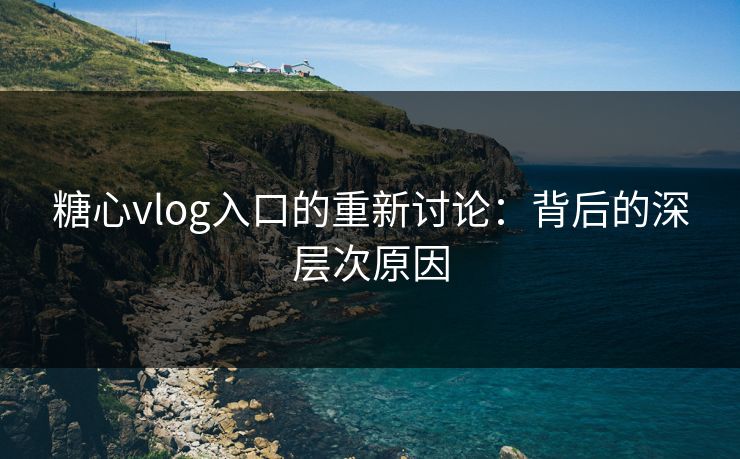 糖心vlog入口的重新讨论：背后的深层次原因