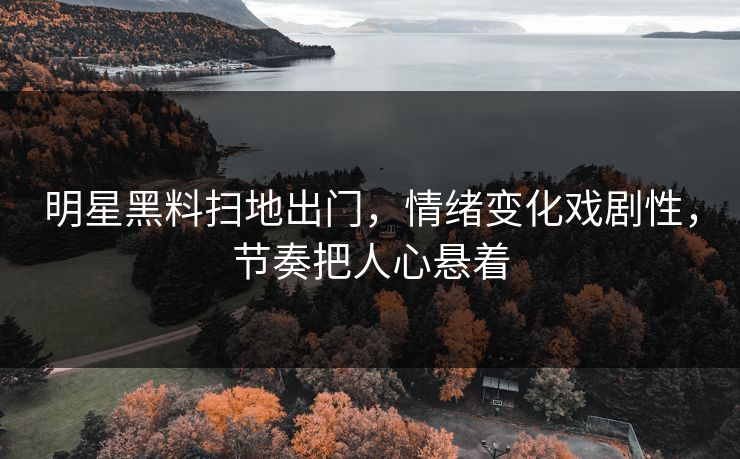 明星黑料扫地出门，情绪变化戏剧性，节奏把人心悬着